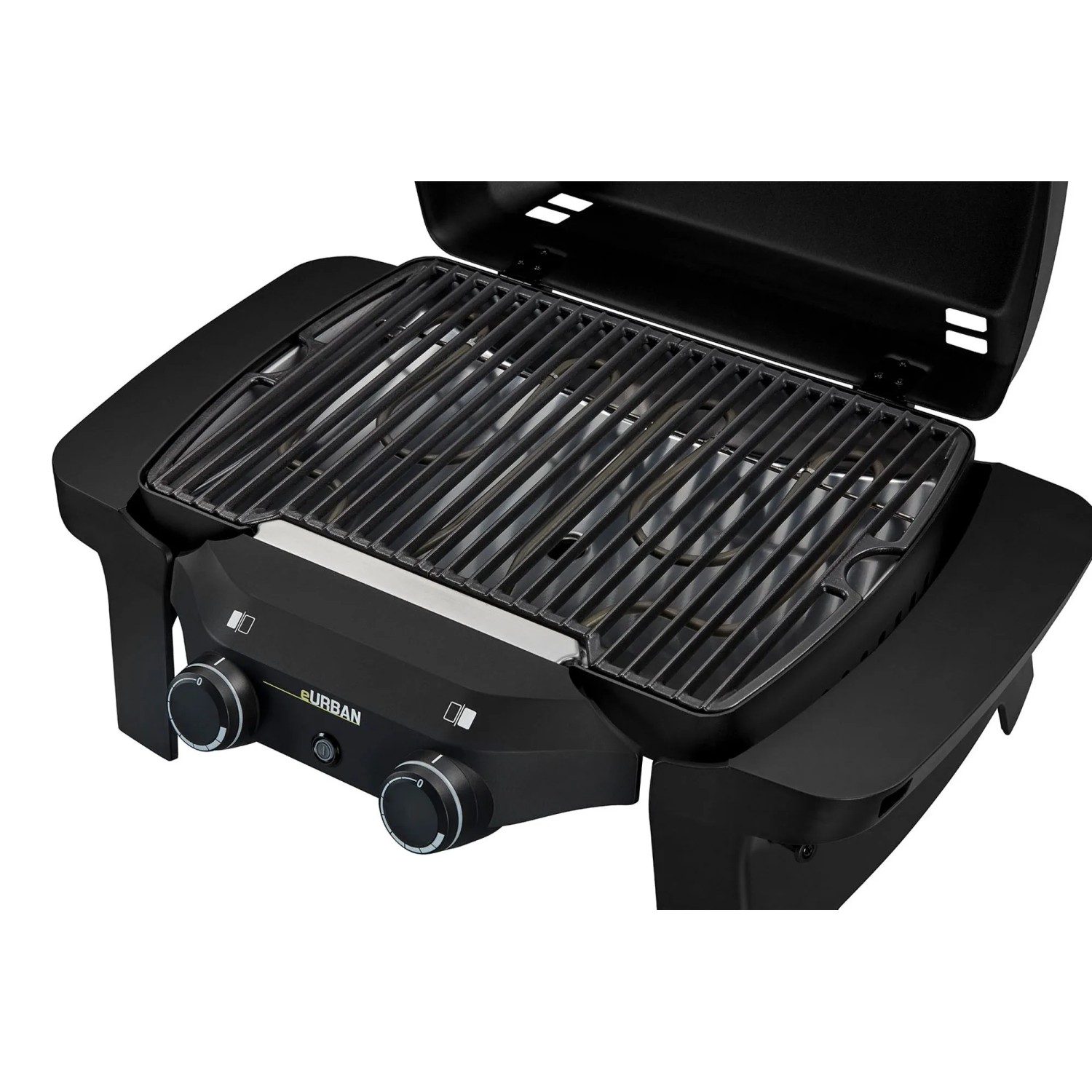 Enders Elektrogrill eUrban 2 mit Trolley: Kompakter Grill mit Gussrost und Seitenablagen.