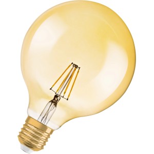 Osram LED Leuchtmittel E27 Globe, 4W, goldgetönt, für stimmungsvolle Beleuchtung.