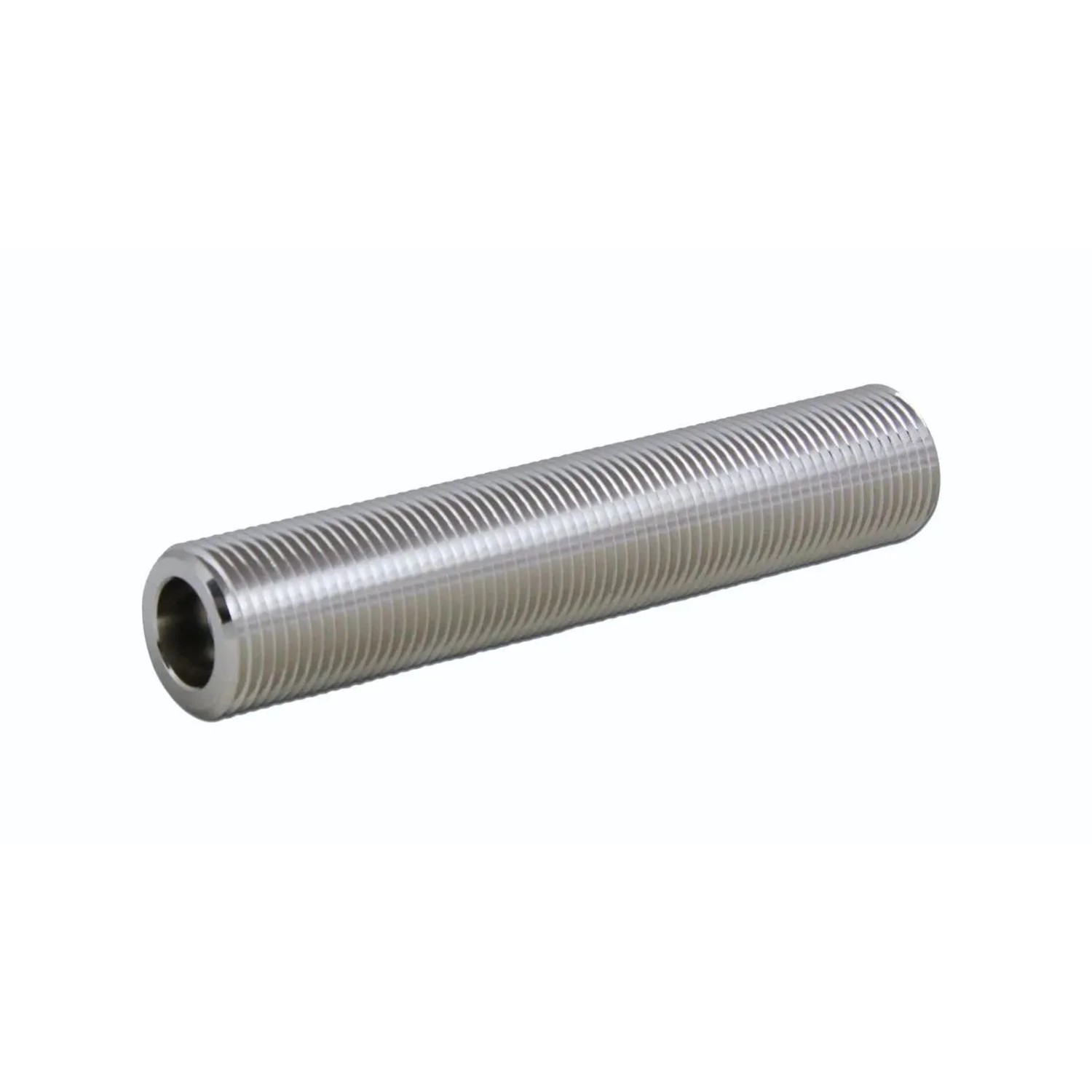 Ich-Zapfe Durchgangsstutzen Schankhahnstutzen 5/8-Gewinde 80 mm Silber