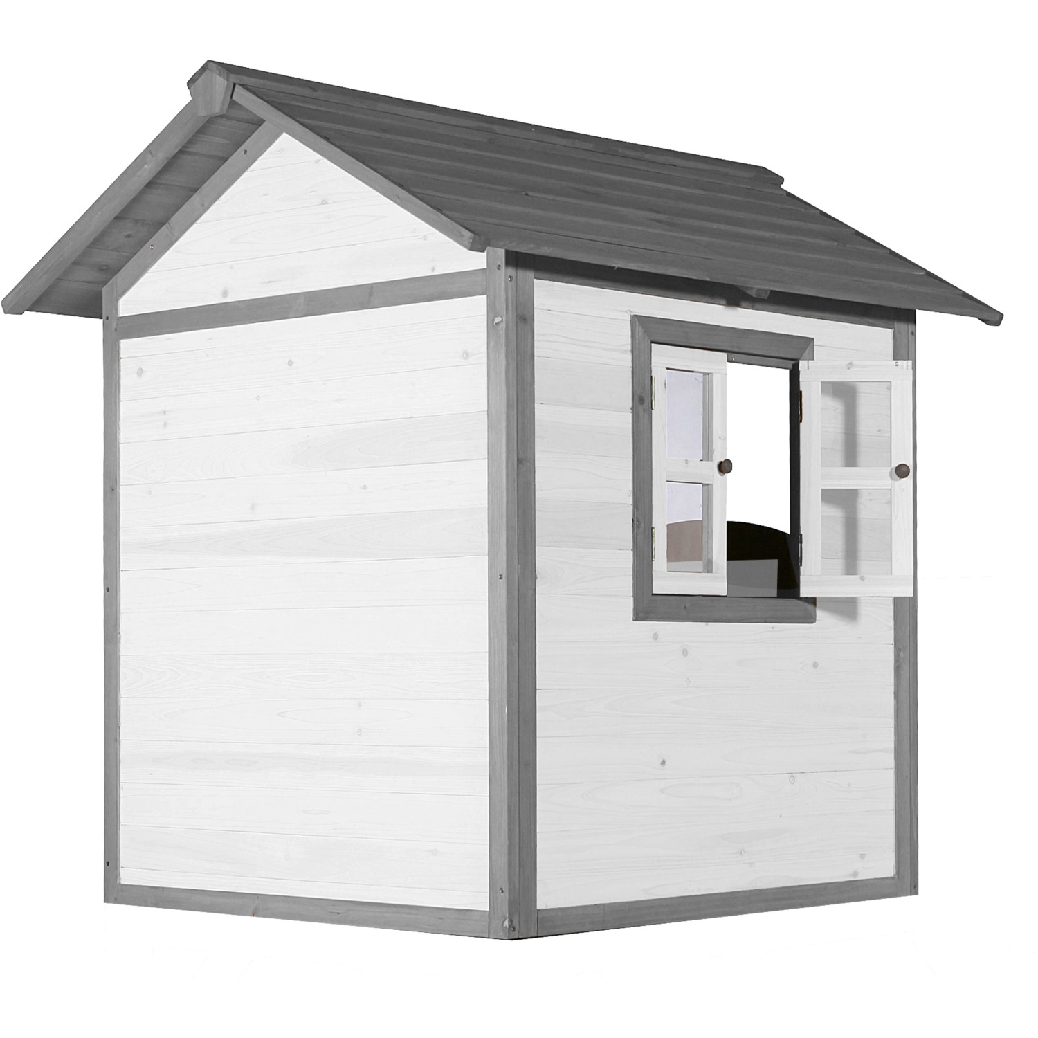Axi Lodge Spielhaus aus Holz, klassisches Design mit Fenster zum Öffnen, 135x111x133 cm.