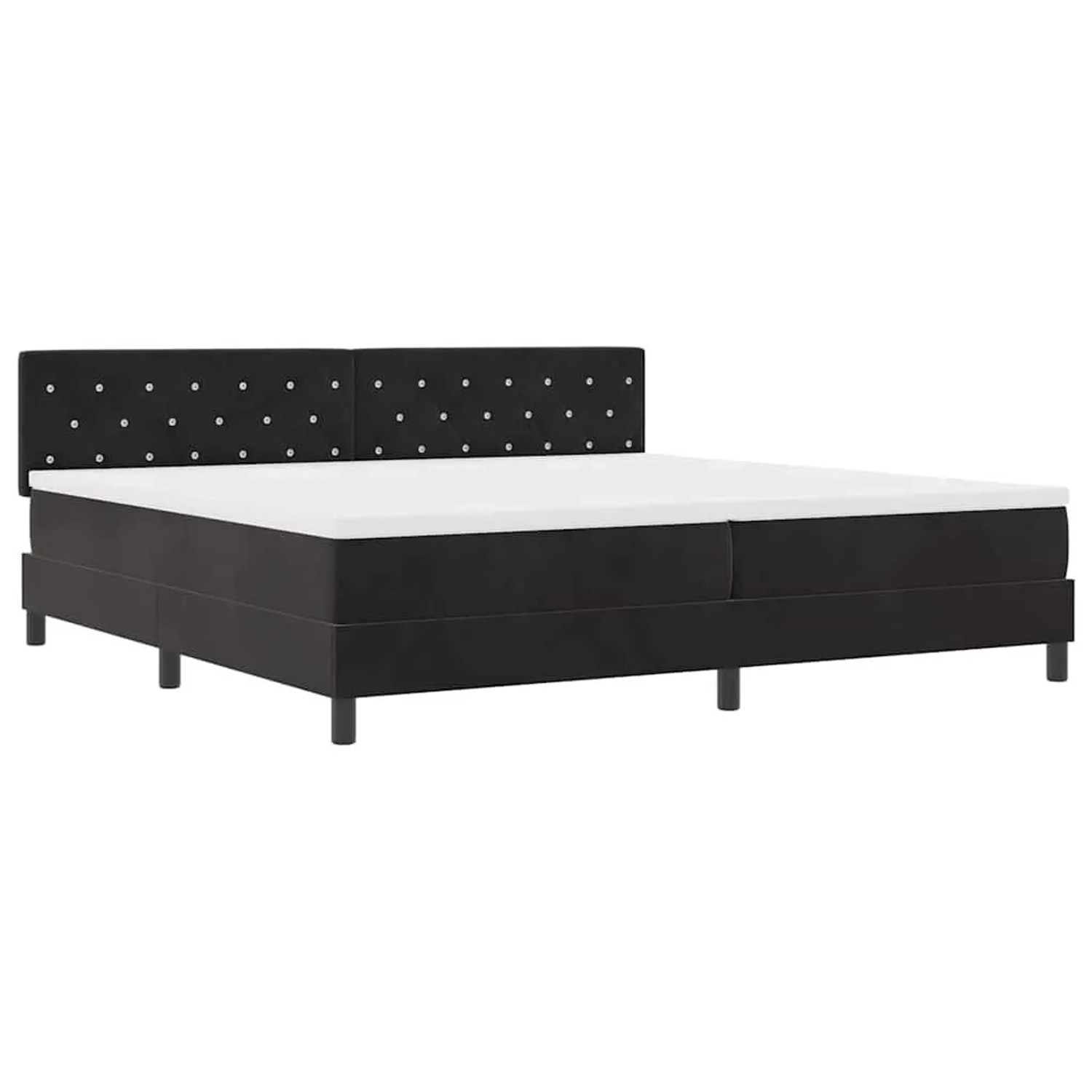 vidaXL Boxspringbett mit Matratze Schwarz 200 x 200 cm Stoff 3339130 günstig online kaufen