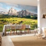 Komar Vlies Fototapete Alpen, 400x250cm, mit Berglandschaft im Wohnraum.