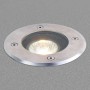 Moderner Lucande Bodeneinbaustrahler Ava aus Edelstahl, alufarben, mit GU10 Fassung. Wasserdicht und ideal für den Außenbereich.