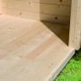 Karibu Fußboden aus Fichte-Massivholz für Gartenhaus, Sockelmaß 298x242 cm.