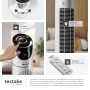 Weißer Tectake Turmventilator mit LED-Display, Fernbedienung und Oszillation.