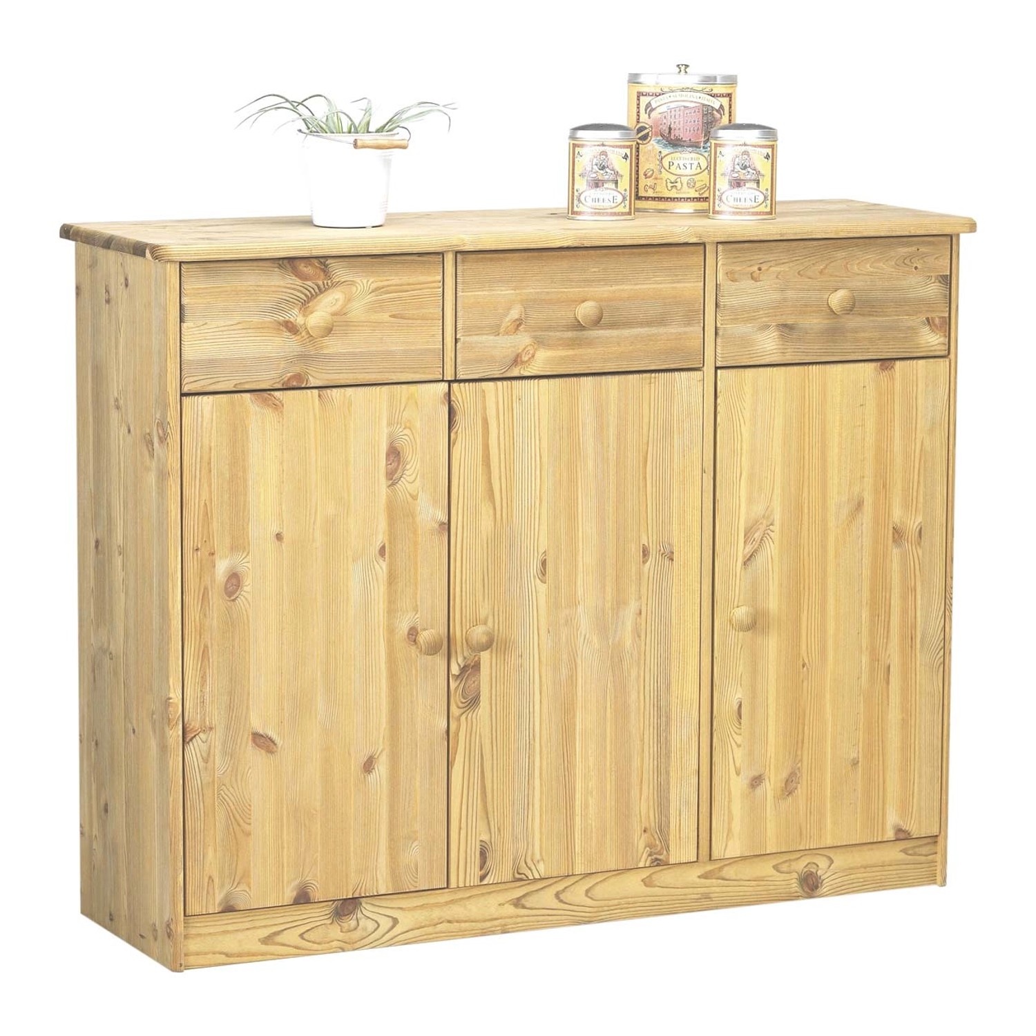 ebuy24 Nelly Sideboard 3 Schubladen 3 Türen Gebeitzt günstig online kaufen