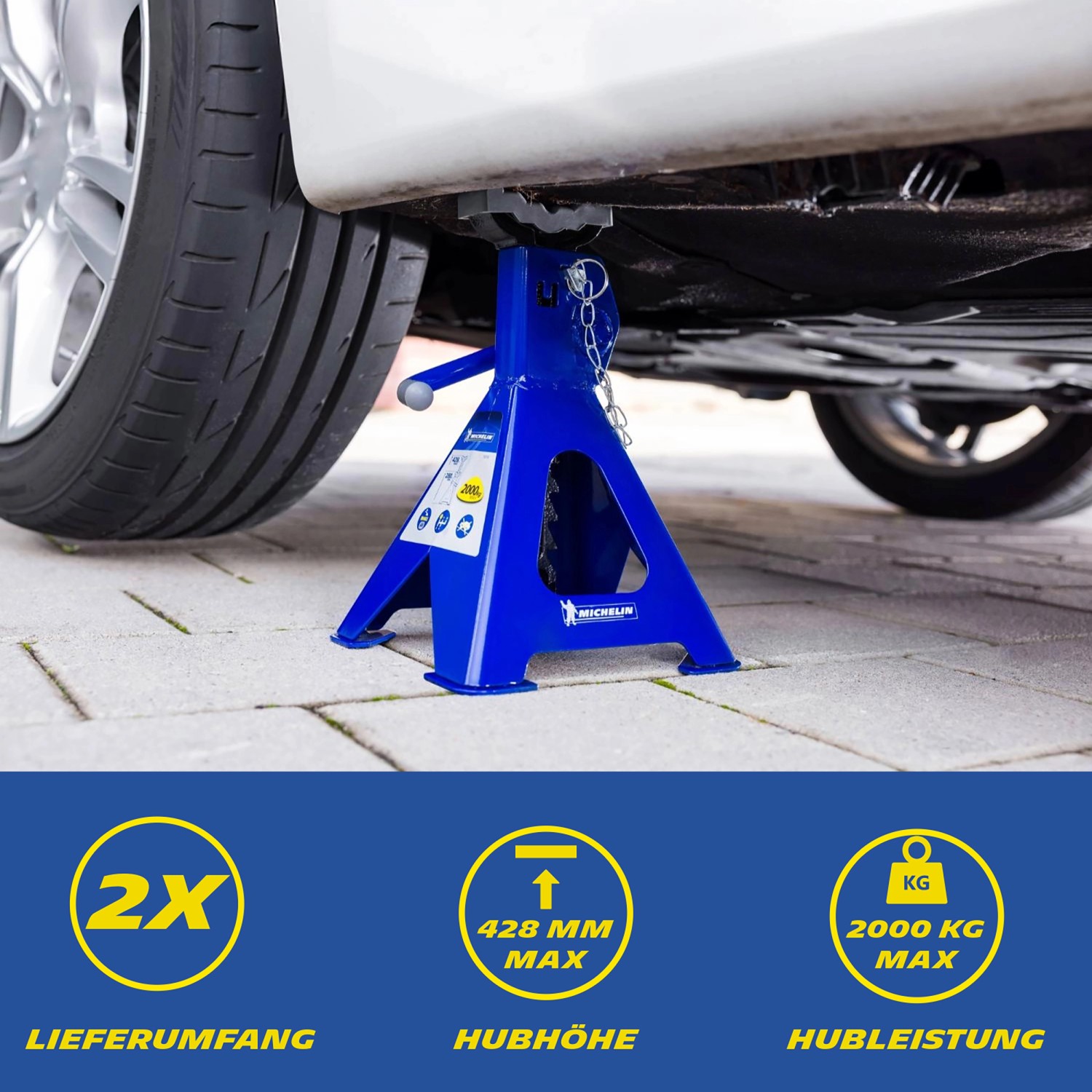 Michelin Unterstellbock 2.000 kg 9-stufig Höhenverstellbar_3