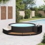 vidaXL Whirlpool-Umrandung Schwarz Poly Rattan & Massivholz Akazie 310092_2