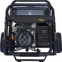 Hyundai Notstromaggregat HY8500LEK-T, 7,7 kW, mit Rädern und Stahlrahmen, Detailansicht.