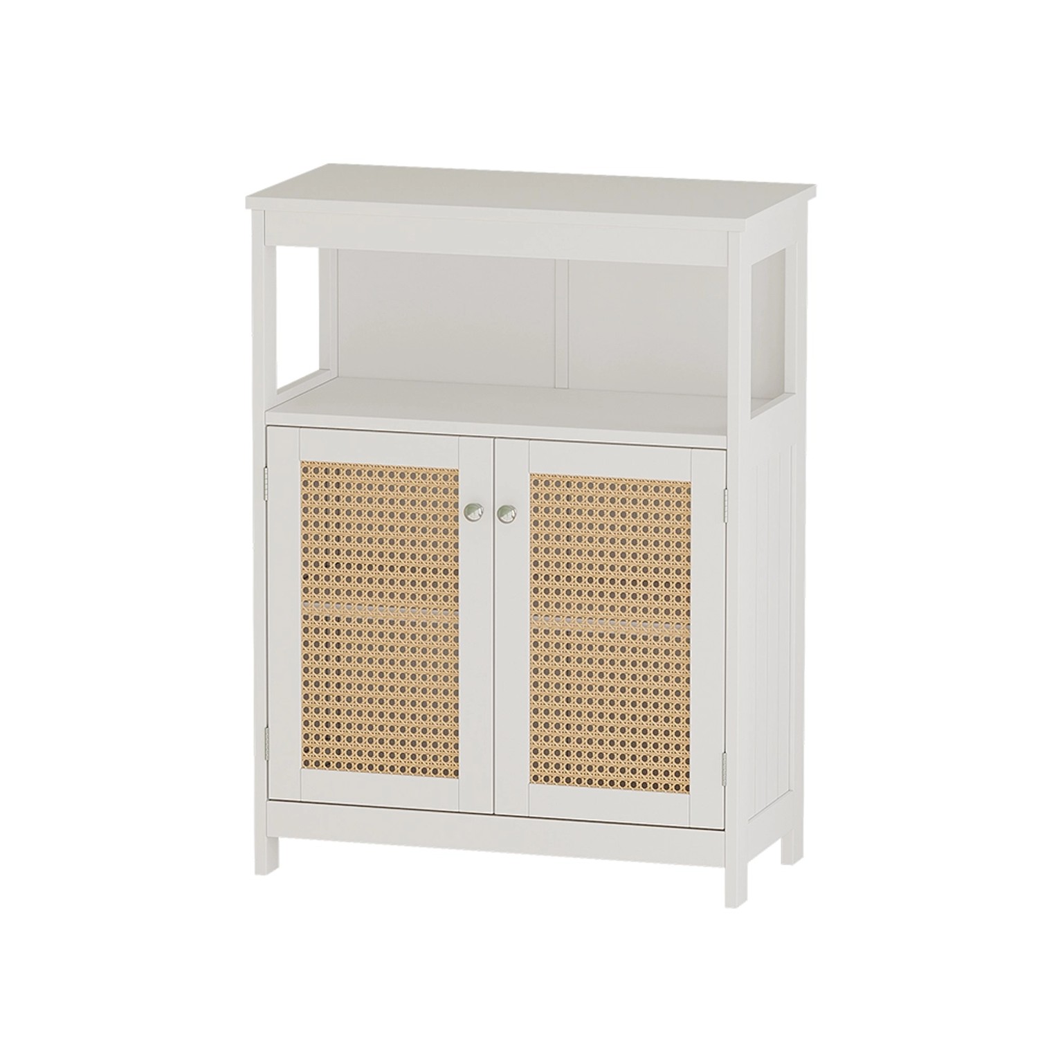 Vicco Midischrank Rosario Weiß 60 x 80 cm mit Türen und offenem Fach