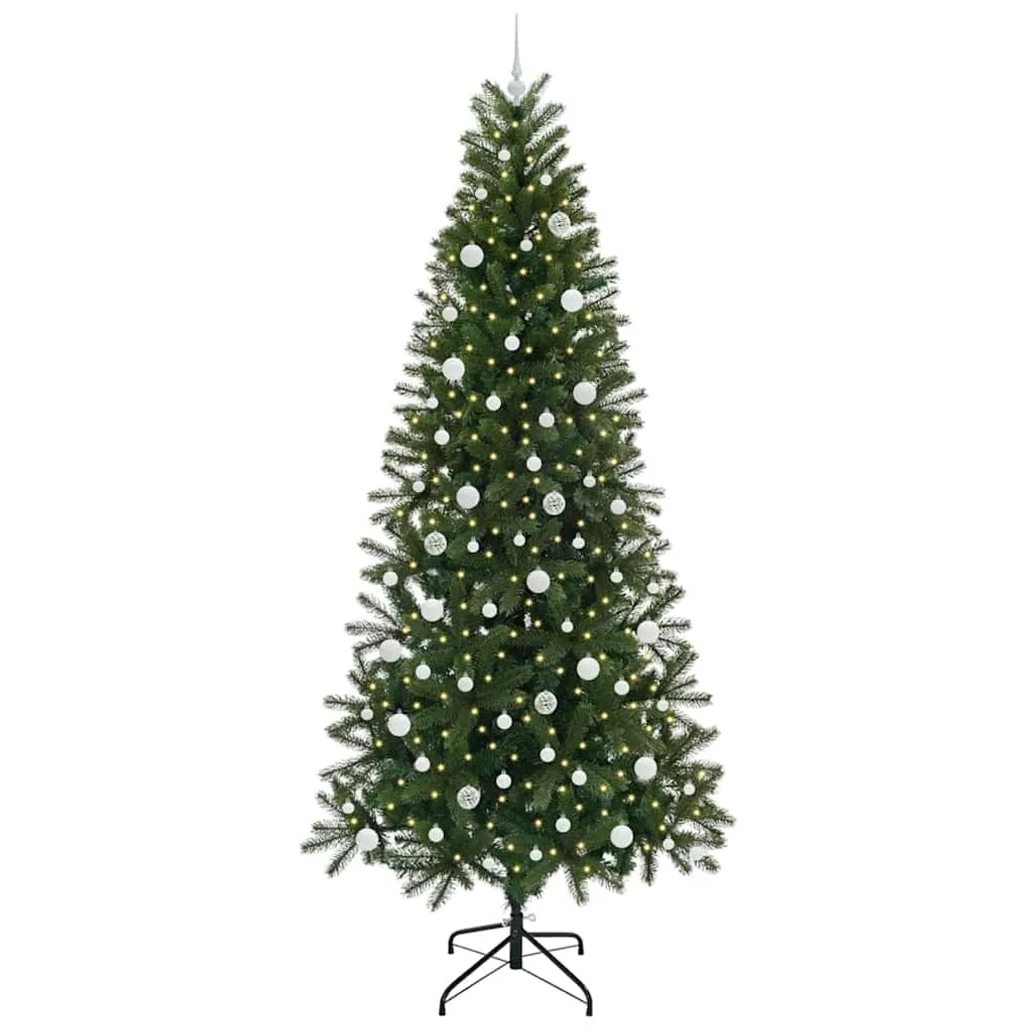 vidaXL Künstlicher Weihnachtsbaum mit 300 LEDs Grün 240 cm PE und PVC 3397383