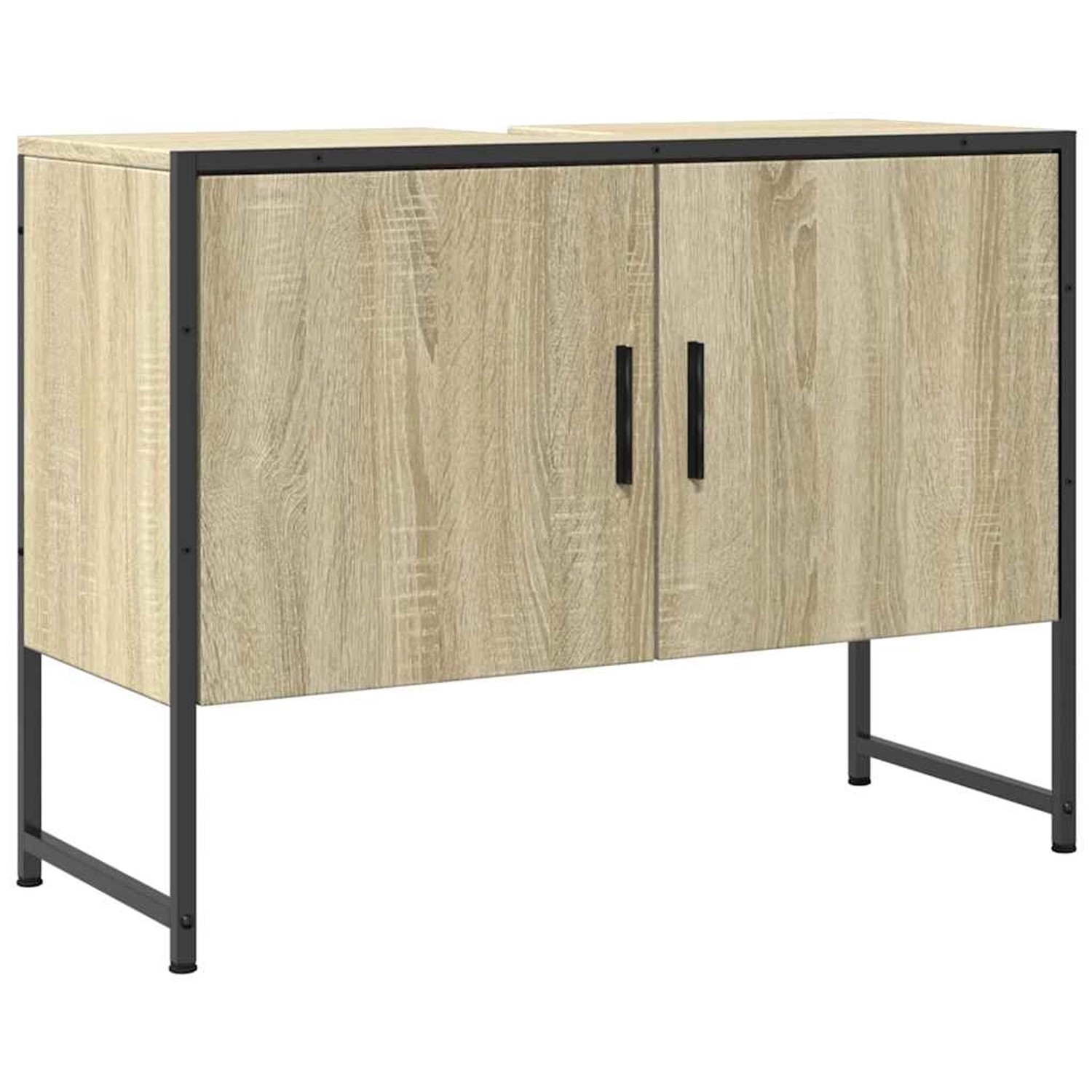 vidaXL Waschbeckenunterschrank Sonoma-Eiche 80x33x60 cm Holzwerkstoff 84246 günstig online kaufen