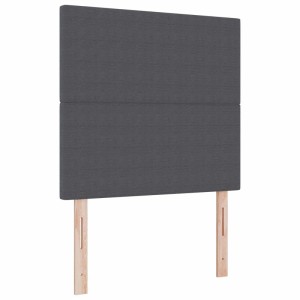 vidaXL LED Kopfteil mit LED-Lichtleisten Dunkelgrau 90 cm Polyester 3338319