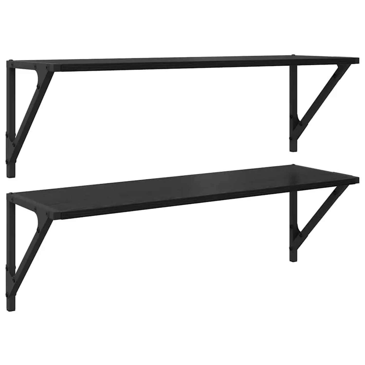 vidaXL Wandregale 2 Stk Schwarz Eichen-Optik 80 x 25 x 25,5 cm 882861