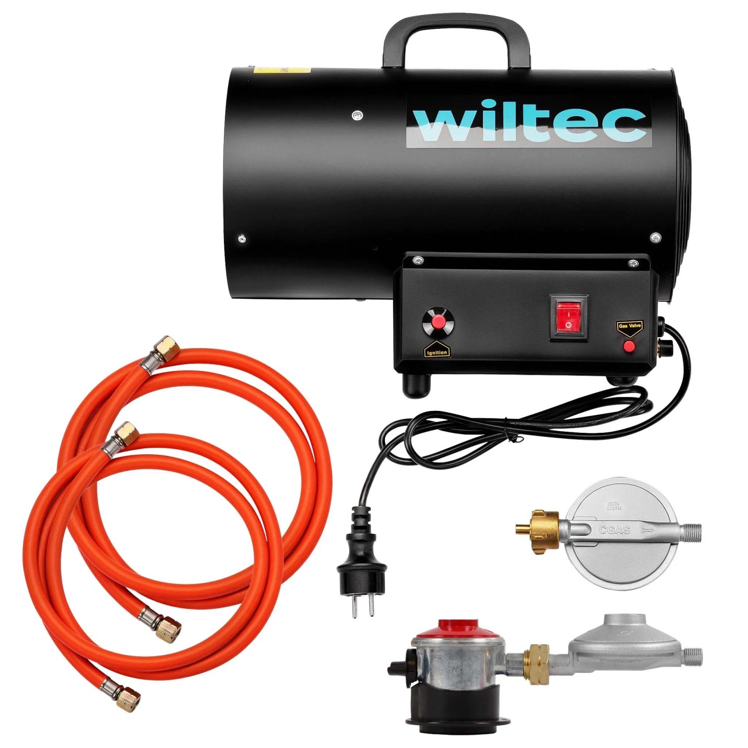 Wiltec Gasheizgebläse 15Kw Heizkanone 30W Gasdruckminderer Spanien 700Mbar