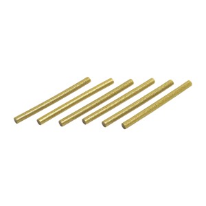 10 goldene LUX Heißklebepatronen, Ø 11 mm, für Heißklebepistolen zum Basteln und Kleben.