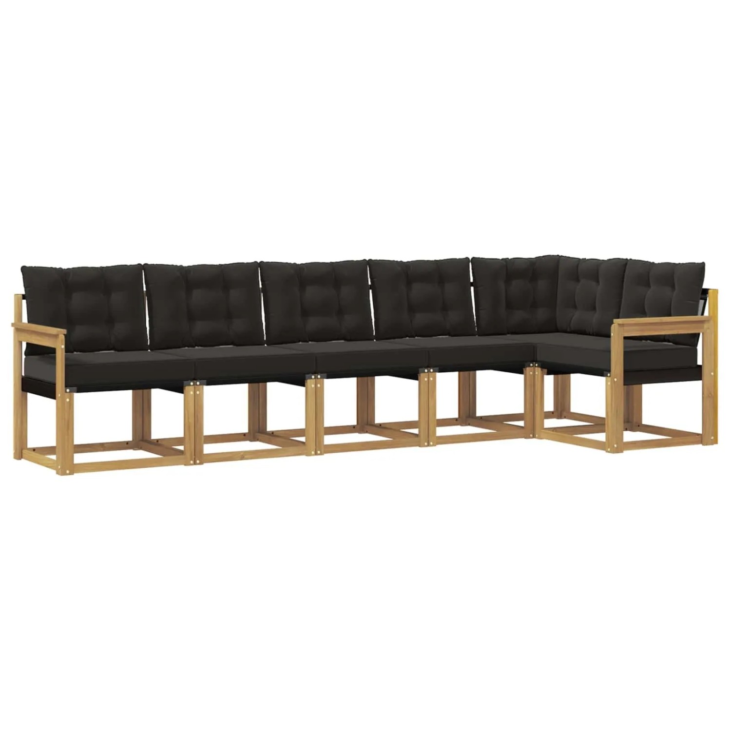 vidaXL Outdoor-Sofagarnitur mit Kissen 6-Tlg Weiß und Schwarz 3389518