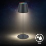 Brilo LED-Akku-Tischleuchte 3 in 1, anthrazit, mit RGB-Licht und IP44 Schutz.