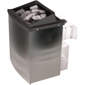 Karibu Saunaofen Gunda mit Steinen für Massivholzsauna & Elementsauna.