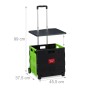 Relaxdays Einkaufstrolley ABS Aluminium Grün Klappbar 99 cm x 45,5 cm x 37,5 cm 3 kg_4