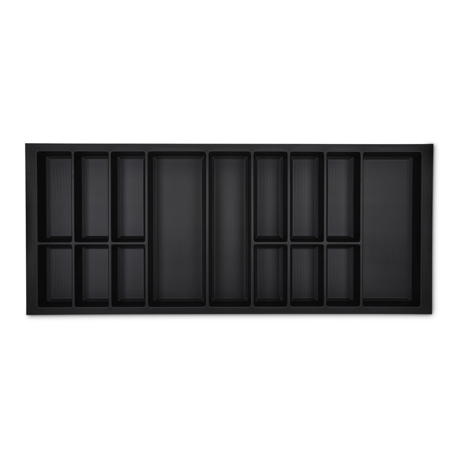 SOTECH Orga-Box VII Besteckeinsatz Schwarz 1200 mm Höhe 50,5 mm mit Softtou günstig online kaufen