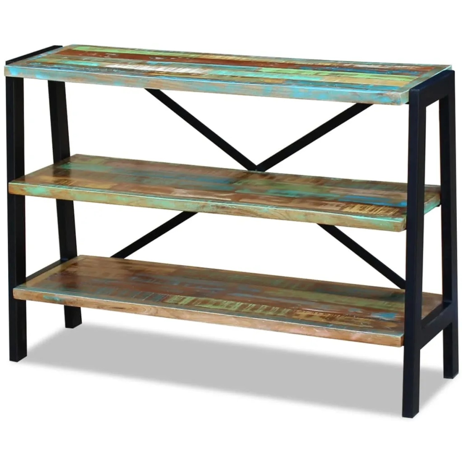 vidaXL Sideboard 3 Regalböden Altholz 243274