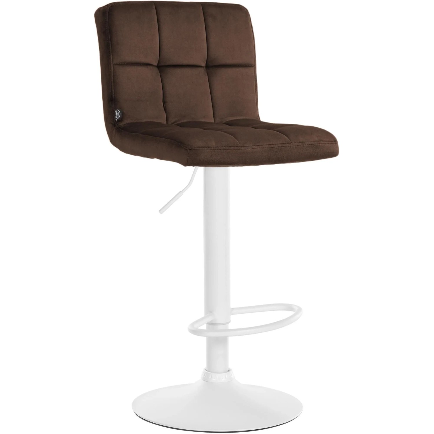 CLP Barhocker Peru Samt Braun/Weiß