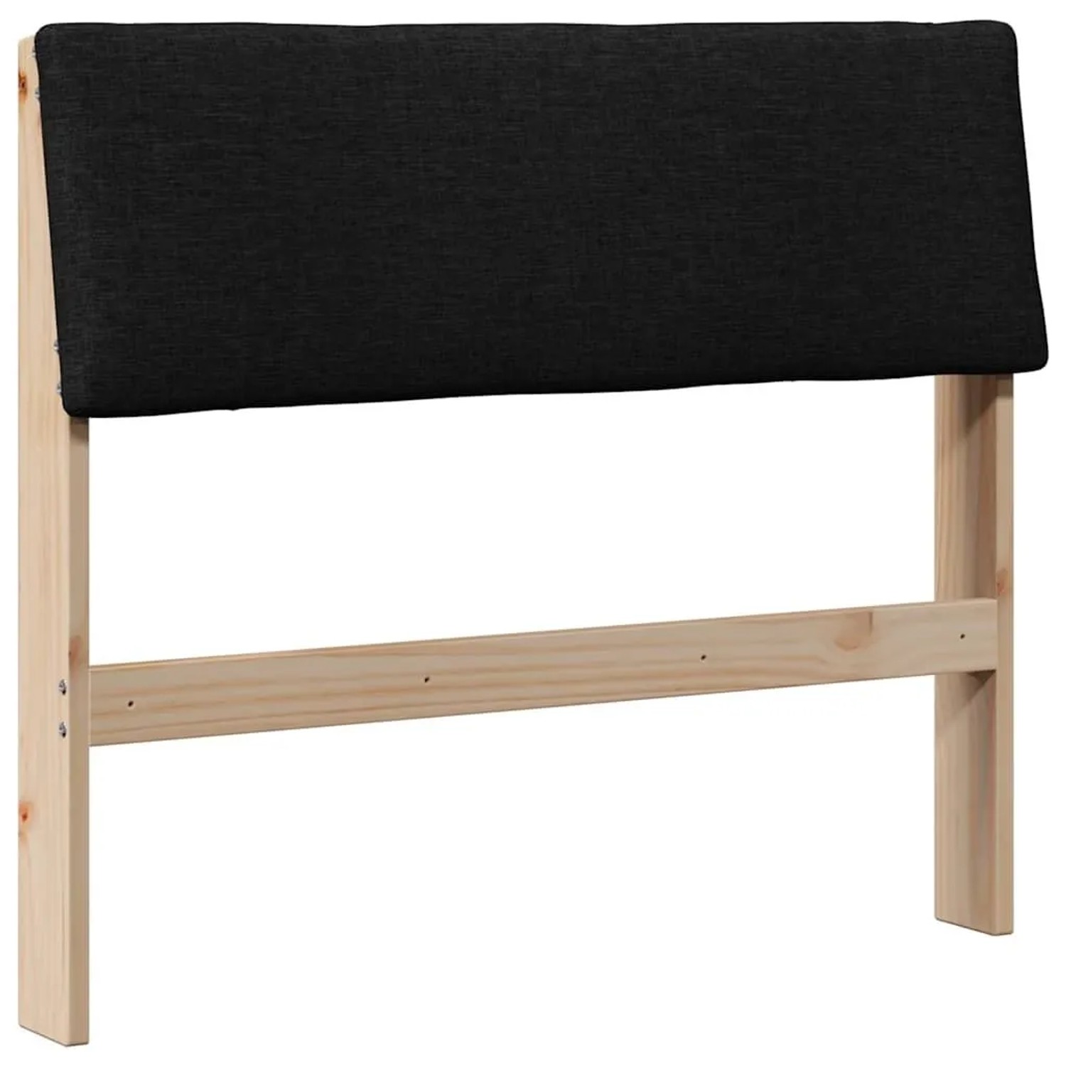 vidaXL Gepolstertes Kopfteil Schwarz 100 cm Massives Kiefernholz 879136