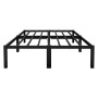 Schwarzes ML-Design Metallbett 120x200 cm mit Stahlrahmen und Lattenrost.