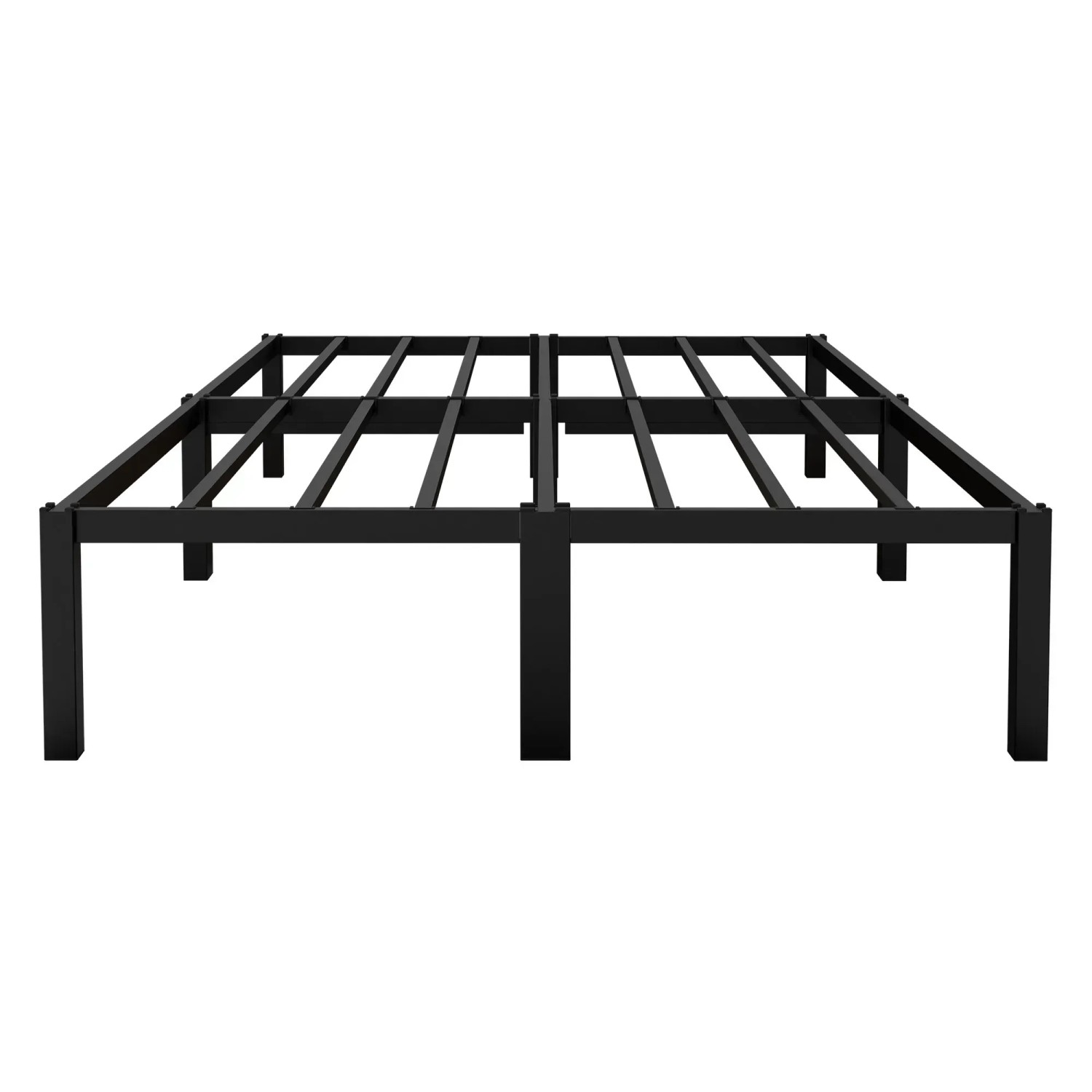 Schwarzes ML-Design Metallbett 120x200 cm mit Stahlrahmen und Lattenrost.