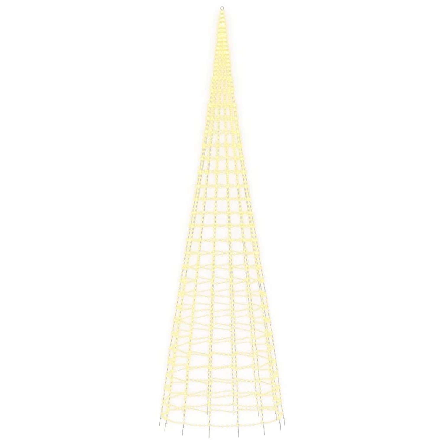 vidaXL LED-Weihnachtsbaum für Fahnenmast 3000 LEDs Warmweiß 800 cm 358120 günstig online kaufen