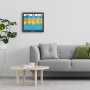 Bresser Solar-WLAN-Wetterstation 4CAST PRO SF 7-in-1, schwarzes Display mit Wetterdaten im Wohnraum.