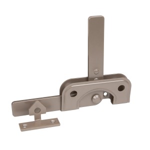 Duravis Gartentorfalle, perlbeige, für schmale Hölzer, 120x50 mm, Duplexbeschichtung.