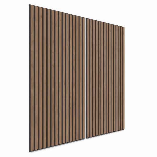 Neu.holz 3D Wandpaneel,  Set, 4-tlg  »Vang« Akustk Wandpaneel M 4er Set Teak Teak