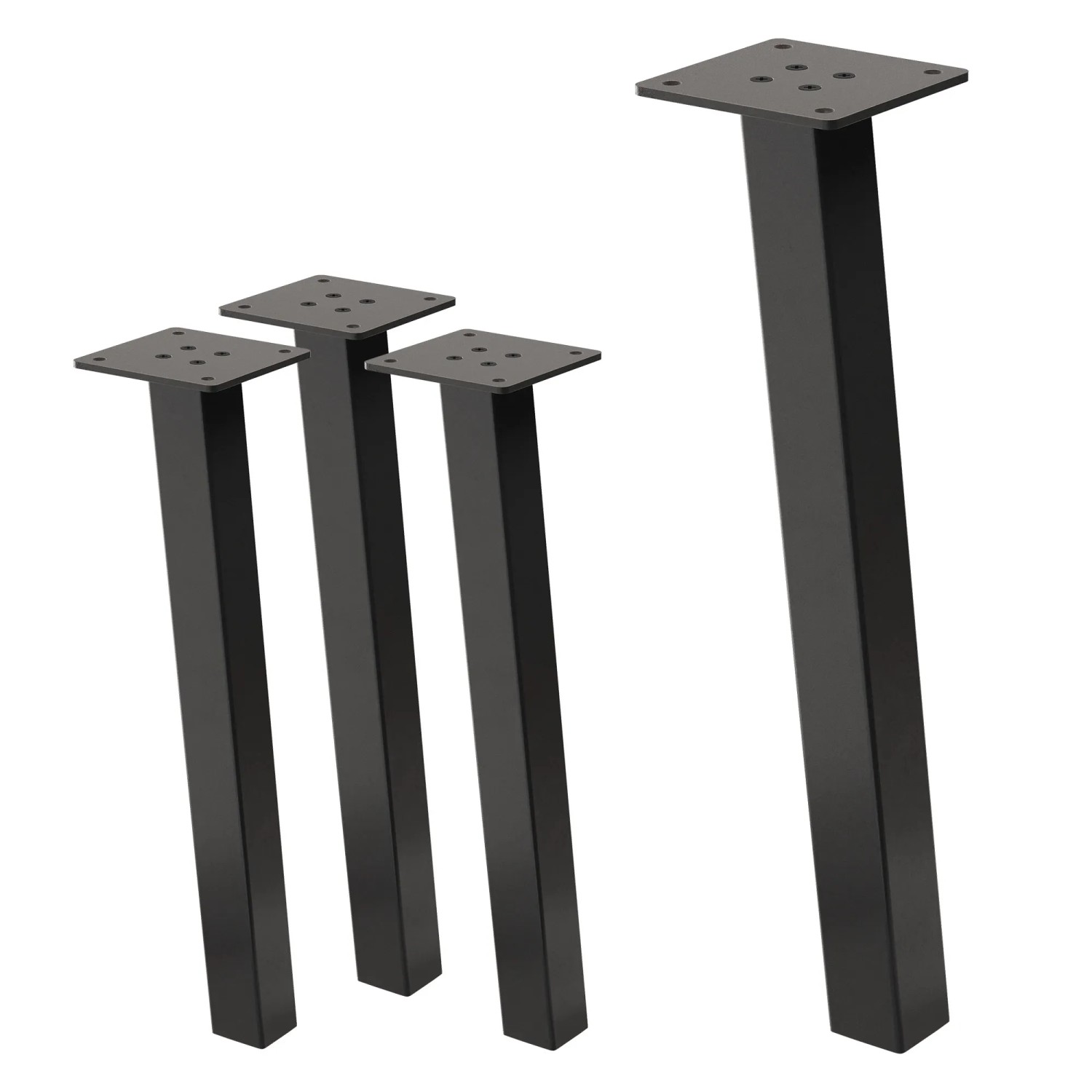ML-Design Tischbeine, 4er Set, dunkelgrau, Stahl, 42 cm hoch. Ideal für Tische.