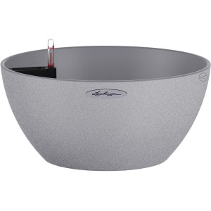 Lechuza Cubeto Stone 40 Pflanzschale in Steingrau, Ø 40 cm.