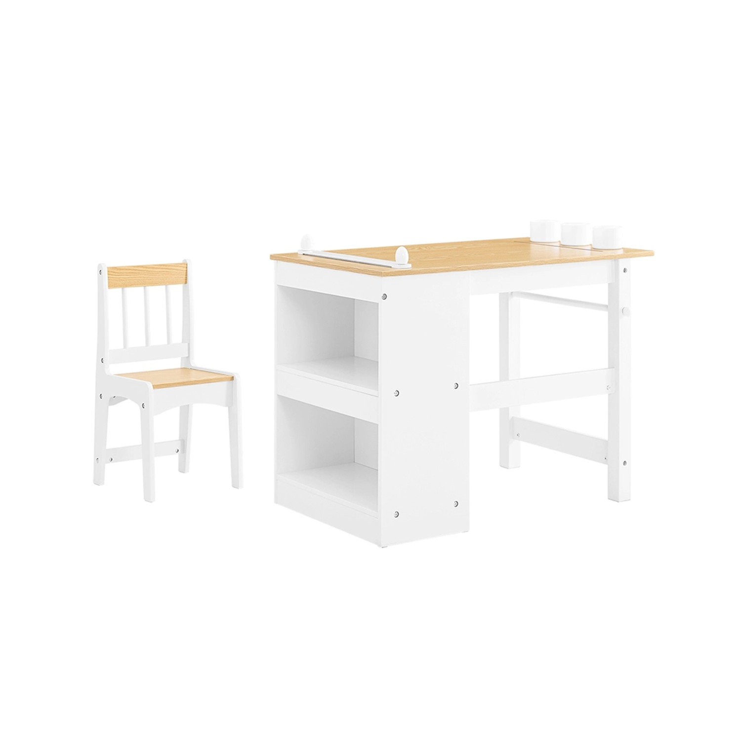 SoBuy Kindertisch mit 1 Stuhl Kindersitzgruppe Maltisch für Kinder 80x66x50 günstig online kaufen