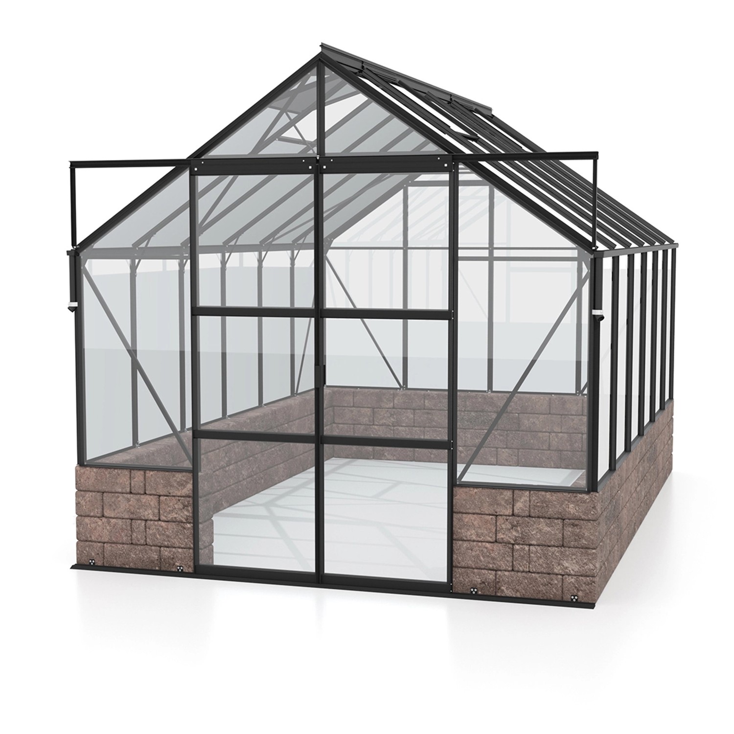 Vitavia Gewächshaus Cassandra 9900 Schwarz 9,9 m² günstig online kaufen