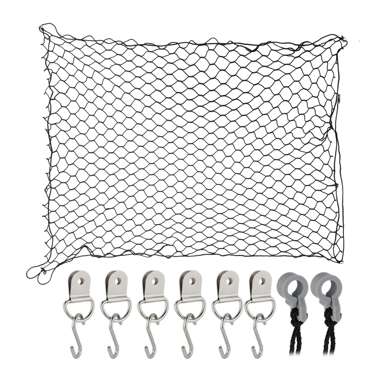 Relaxdays Hundetrennnetz Kunststoff Schwarz Universell 100 cm x 100 cm 180 g
