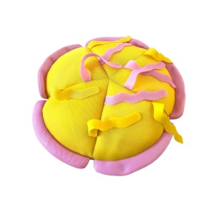Pinker Westmann Sitzsack Qualle: Gemütlicher Schwimmsitzsack für Kinder, gelb mit pinken Akzenten.