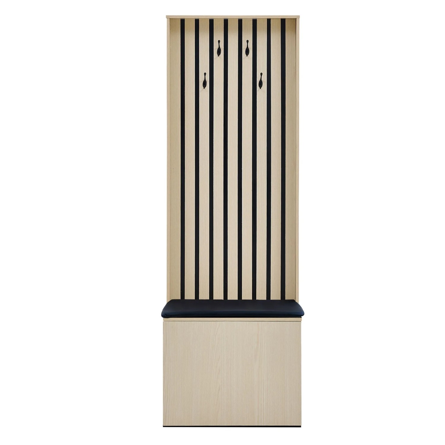 Merax Garderobenschrank mit Sitzbank Schuhschrank 4 Haken Stauraum
