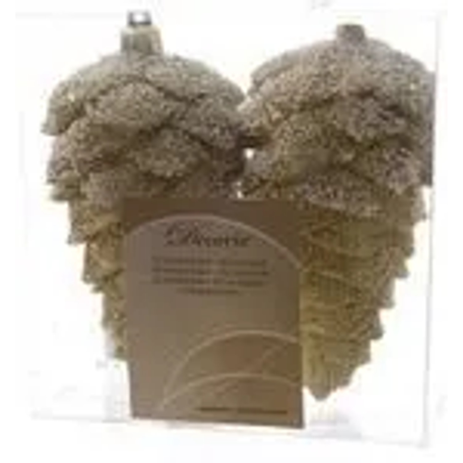 Kaemingk Zapfen Weihnachtskugel Tannenzapfen Bruchfest 2er Set Gold Mit Glitt