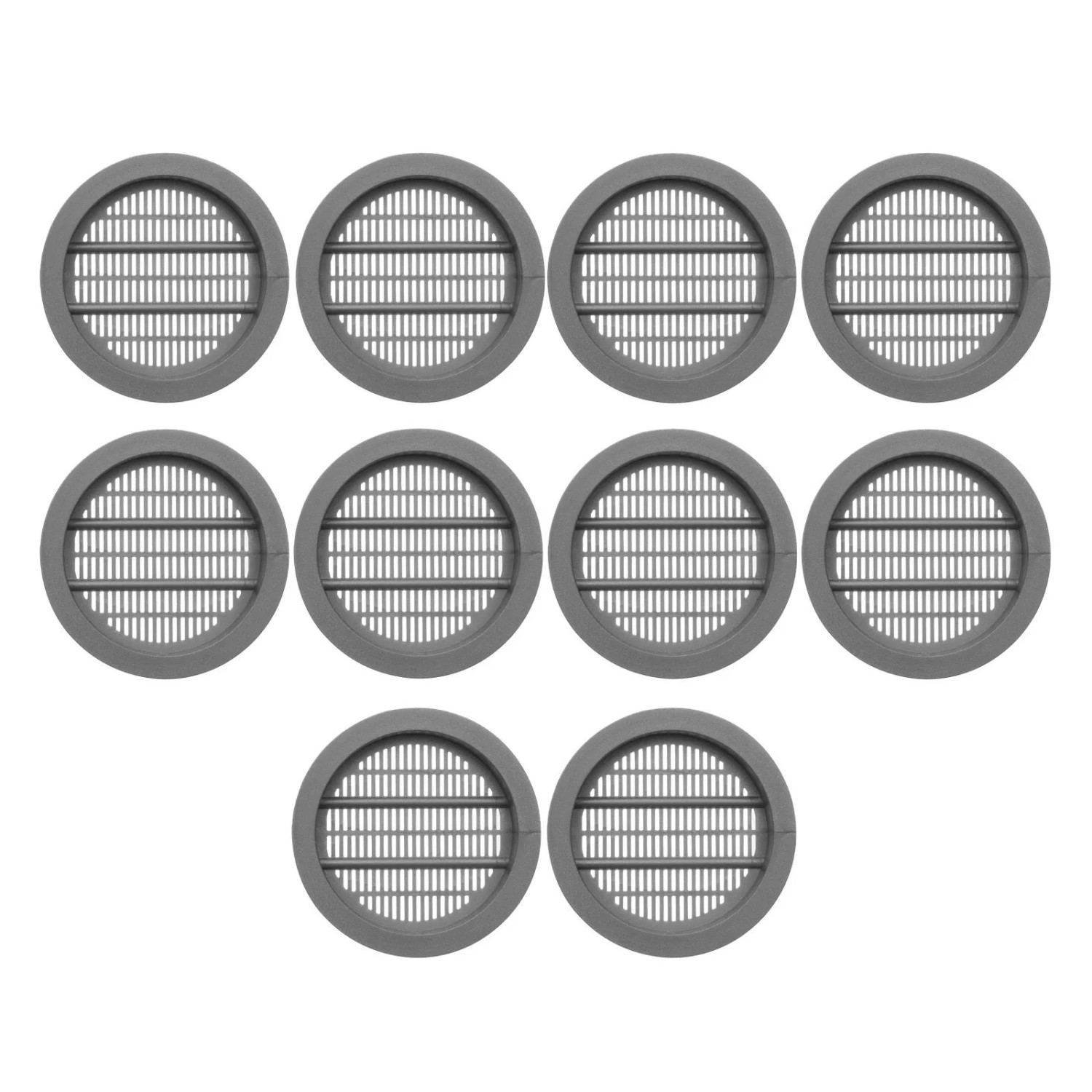 SOTECH 10 Stück Lüftungsrosette Ø49 mm aus Kunststoff Zum Einlassen Silberg günstig online kaufen