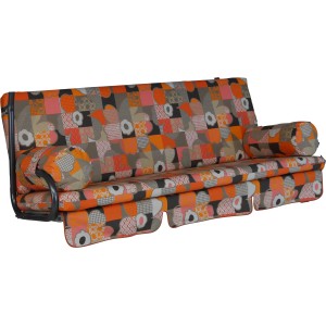 Angerer Hollywoodschaukel Auflage Element Gera mit bunten Mustern, inklusive Kissen und Unterlage.