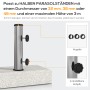 Outsunny Granit Schirmständer für Balkon, grau, 45L. Stabiler Sonnenschirmhalter für Gartenschirme.