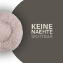 Beiges, rundes Bestlivings Fluffy Haustierbett/Hundekissen (Ø50cm) mit Öko-Tex Zertifikat.