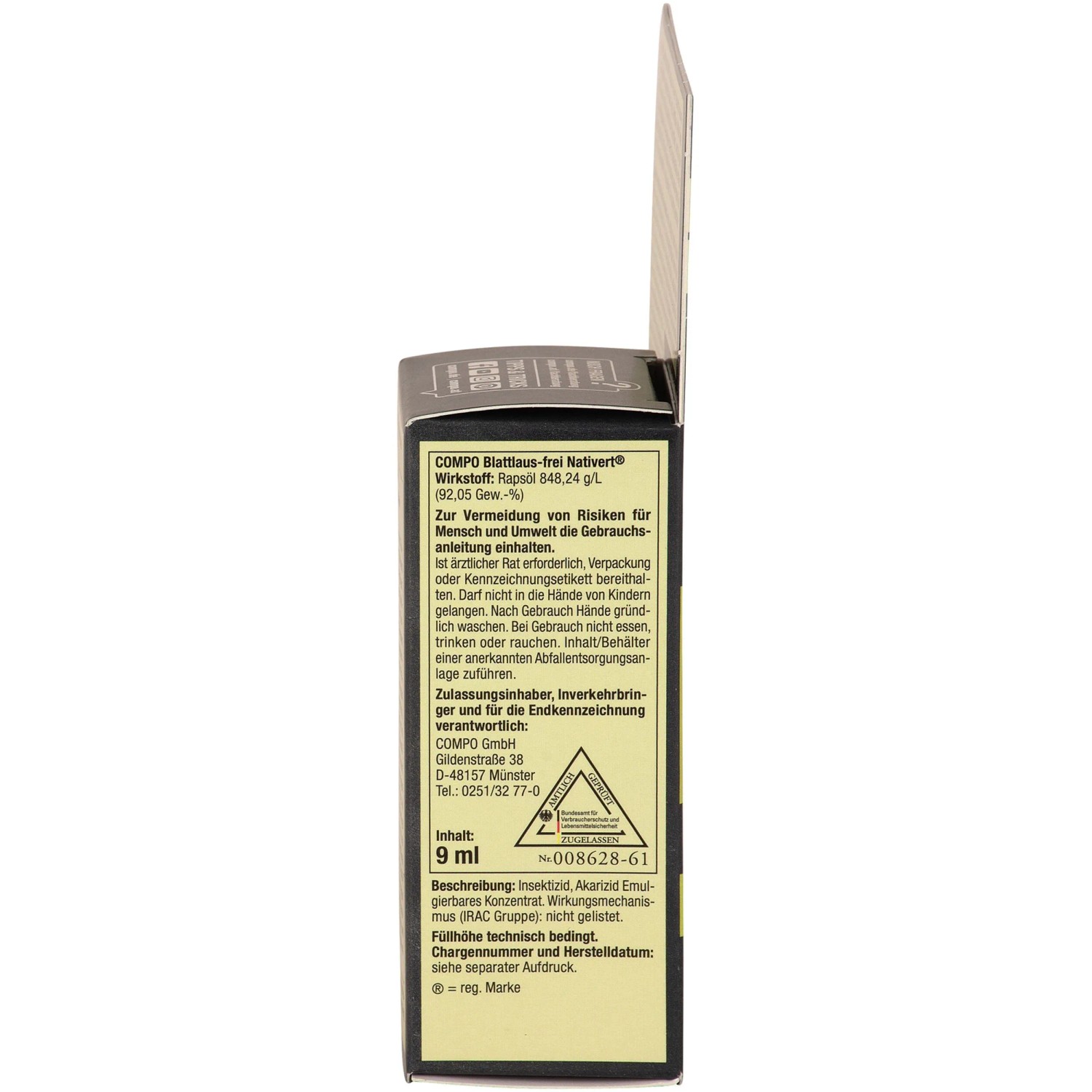 Compo Blattlaus-frei Nativert, 9ml Flasche zur Schädlingsbekämpfung.