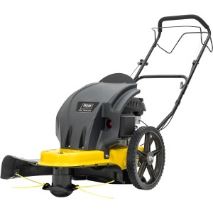 Texas Benzin-Trimmer Pro Trim 600, gelb/schwarz, mit Rädern. Ideal für große Gärten.