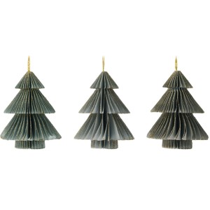 Mehrfarbige Deko-Bäume zum Aufhängen, 3er-Set, 38 cm, Weihnachtsdekoration.