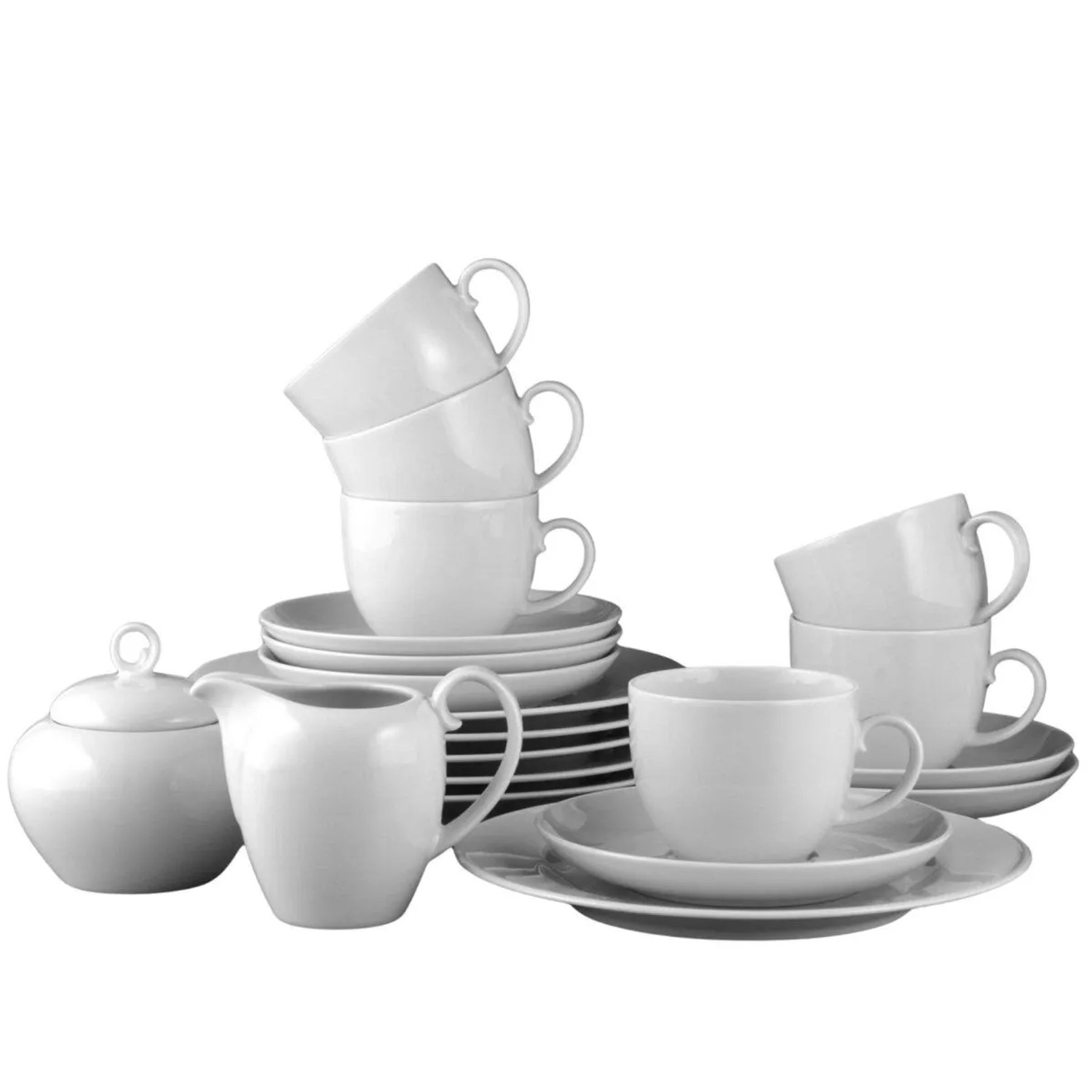 Seltmann Weiden Rondo Liane Weiß Kaffeeservice 20-teilig